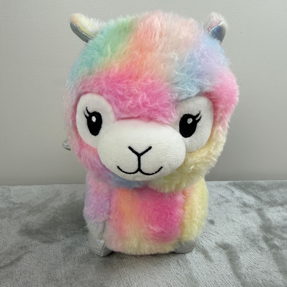 Kelly Toys Rainbow Pastel Llama Pegasus Winged Plush Stuffed Animal 11"